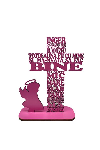 T&M Personalizare Wooden cross with prayer "Angel, my little angel" - girl sy...
