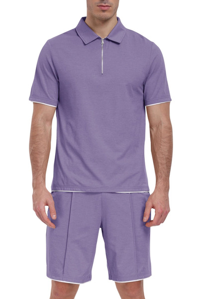 OEM Summer tracksuit for men, purple t-shirt and pants XL