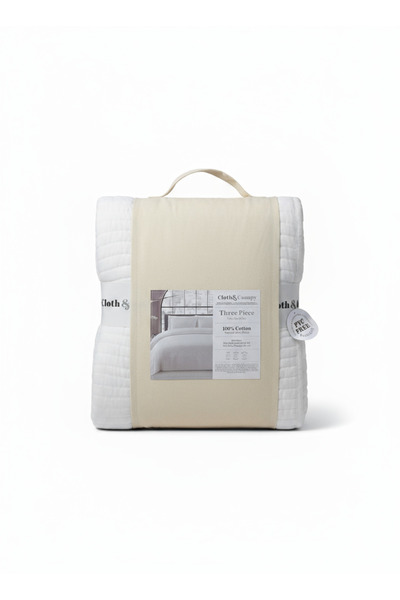 Bee Home Bed and Bath Dash | 100% Cotton Double 3-Piece Compressed Quilt | Black Friday