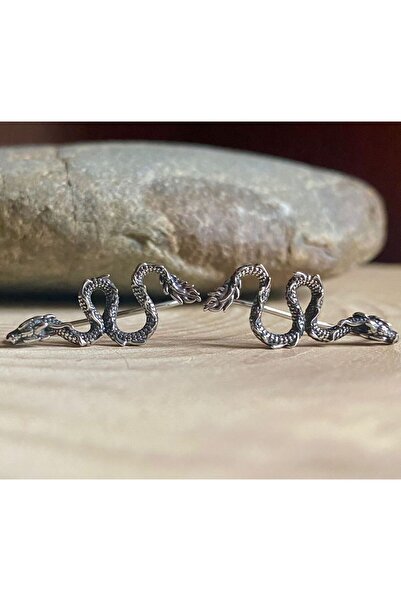 Viking Dragon Design Interlocking S+ Quality 316L Stainless Steel Non-Tarnish Earrings Pair