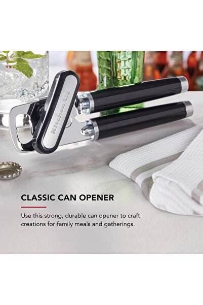 Kitchenaid Classic Multifunction Can Opener & Bottle Opener - Black (KE199OHOBA)