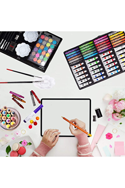 OEM Painting and coloring set with watercolors, colored pencils, paints, 139 pieces