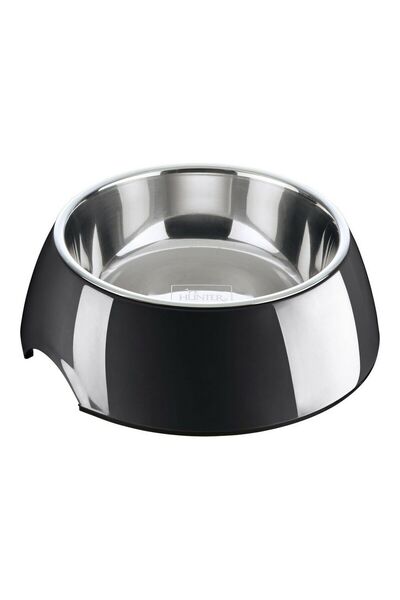 Hunter Dog Feeder Melamin Stainless steel Black 350 ml (18,5 x 18,5 x 9,5 cm)