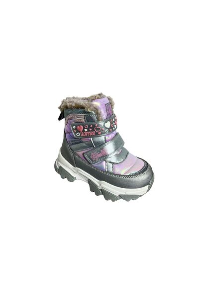 AX Boxing Furry boots for little girls, with velcro closure, waterproof and warm