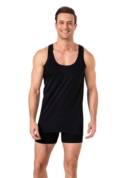 OBJE Erkek Siyah Penye Atlet