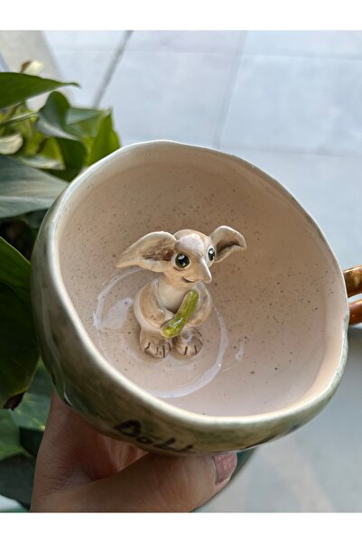 visera Handmade Dobby Figured Ceramic Mug from the Harry Potter Series