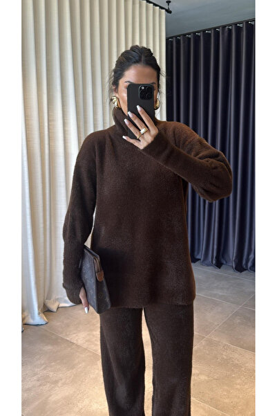 My Blog Brown Soft Textured Double Pants Set