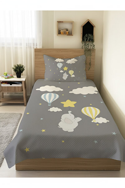 milroma Cute Elephant and Balloons Children's Pique Set