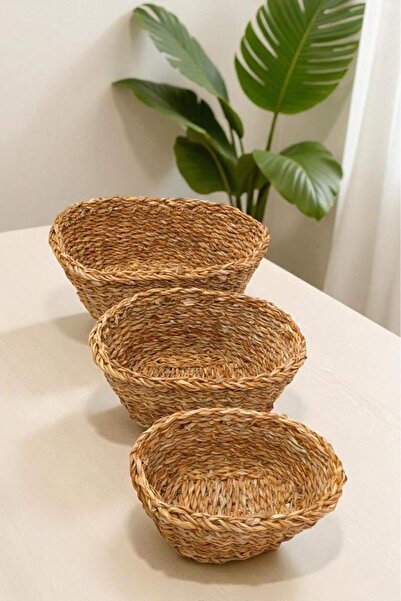 Digithome 3-Piece Natural Organizer Basket - Pnl-Ph07 S/3