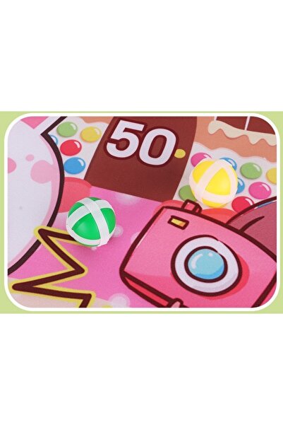 Flippy Darts Game for Children - Foldable 36.5 cm Board, 8 Velcro Balls + 2 Light-Up, Lollipop Patte