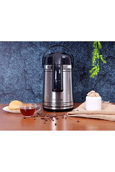 ROYALFORD Vacuum Flask for Coffee/Tea (Stainless Steel), Silver, 3 L, RF6277