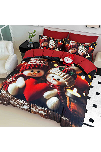 JOJO HOME 5D bedding set, 6 pieces, with elastic, Digital print, with elastic, 180x200cm, Heart