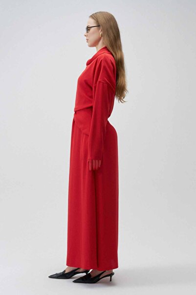 Merve DAĞLI Belle Rouge Crepe Dress