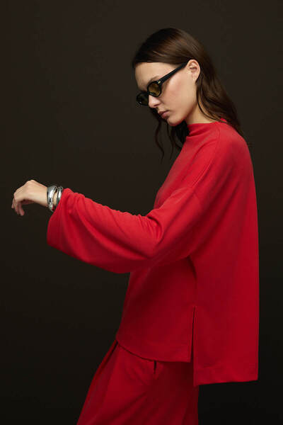 SENA GÜVEN Soe Oversize Tunik Kırmızı