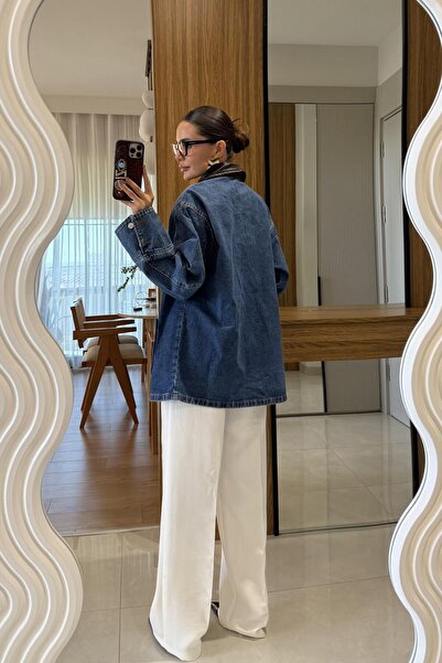 Gizem Ecemiş Lucid Beyaz Palazzo İç Göstermeyen Pantolon