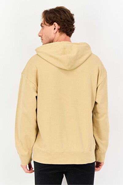 adidas Men Sportwear Fit Long Sleeve Outdoor Hoodie, Beige