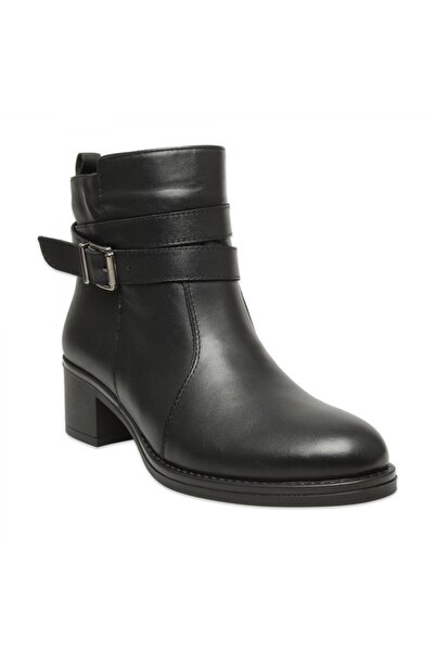 Mammamia D25Kb-1670 Günlük Topuklu Siyah Kadın Bot