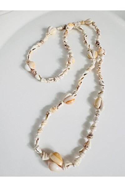 DEVİ fashion Long Seashell Necklace 95 cm