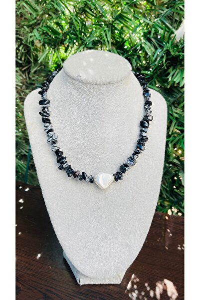 wanwa aksesuar Natural Stone Pearl Cracked Coral Necklace