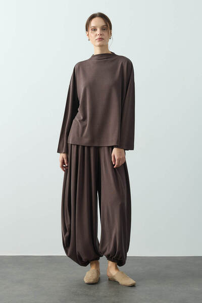 SENA GÜVEN Soe Oversize Tunik Kahverengi