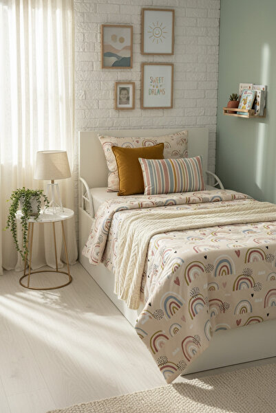 milroma Cheerful Children's Pique with Rainbow Pattern