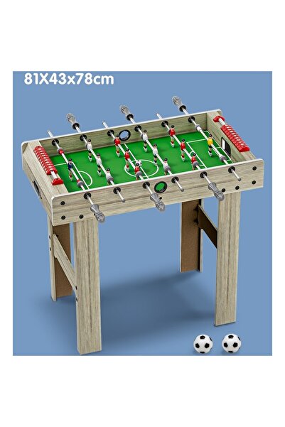 Flippy Foosball Table with 18 Players, 6 Handles, Scoreboard, Metal/Wood/ABS, 81x43x78 cm, Grey