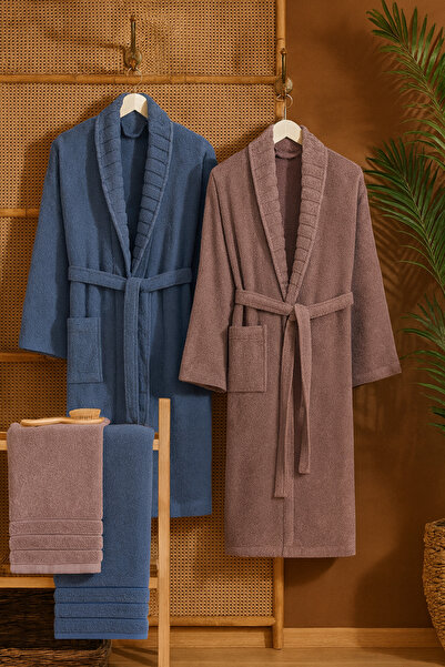 Casnack Σετ πετσέτα κεφαλής και μπουρνούζι Dora 4 τεμαχίων