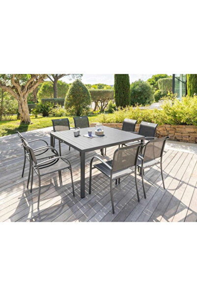 Hesperide Piazza Weather Resistant Sturdy Aluminum Square Table