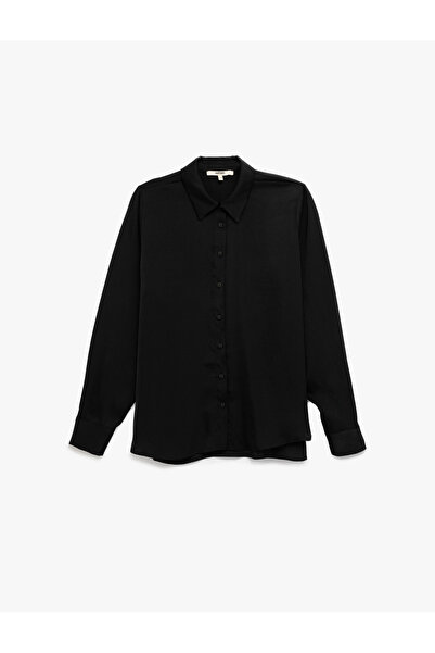 Koton Black Women's Satin Shirt