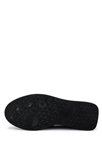 Tamer Tanca Women's Genuine Leather Black Leather Loafer Shoes