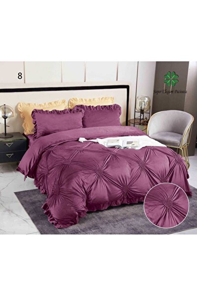 Super Elegant Pucioasa Velvet pleated bed linen CATP11