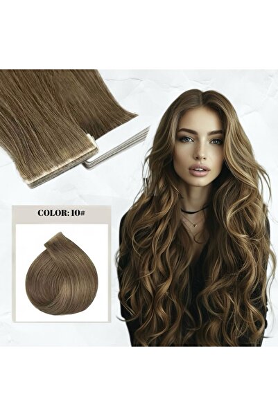 Oskar Extensii de păr cu bandă invizibilă (de la Russian) #10 Blond închis