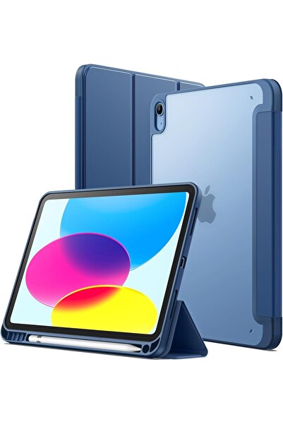 JETech حافظة غير لامعة لجهاز iPad 10 (10.9 بوصة، 2022) مع حامل قلم، وظهر كريس...