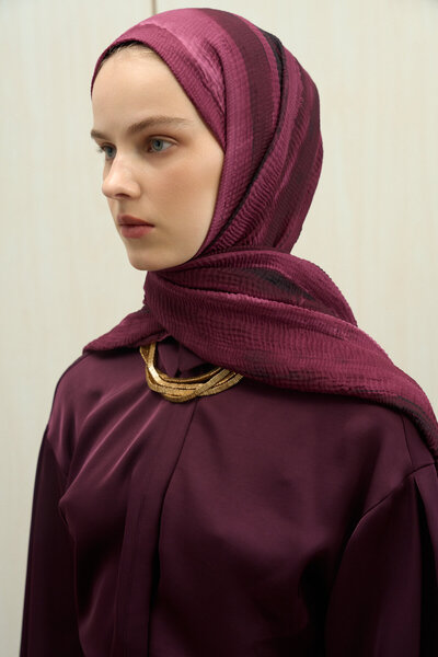 cs camellia scarf Elenora Muslin Shawl - Fuchsia