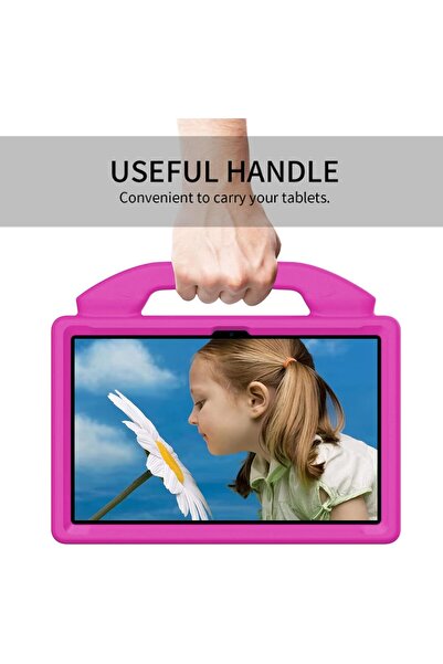 007 جراب Tujibeay Kids EVA الواقي لجهاز Honor Pad X9 / X8 Pro مقاس 11.5 بوصة - أحمر وردي