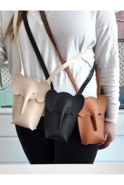 By Selen Suyolcu حقيبة هاتف نسائية جلدية موديل الفيل