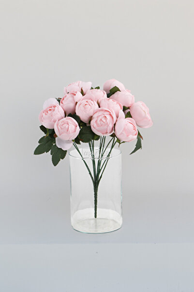 Yapay Çiçek Deposu Изкуствени цветя 12-парчен букет от божури 35 см прахово розово