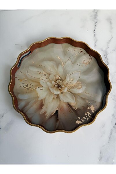 ROSSEV Claret Red Round Tray