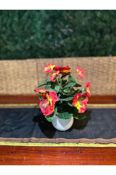 ASÇ YAPAY ÇİÇEK Hercai Menekşe Kırmızı