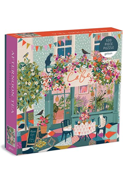Galison Afternoon Tea 500-Piece Jigsaw Puzzle (20 x 20 in) - Floral Illustration by Victoria Ball