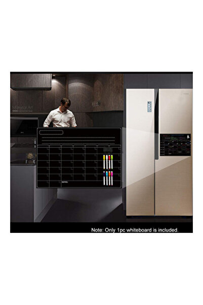 fun zone Generic Magnetic Dry Erase Board For Weekly Monthly Schedule - Black