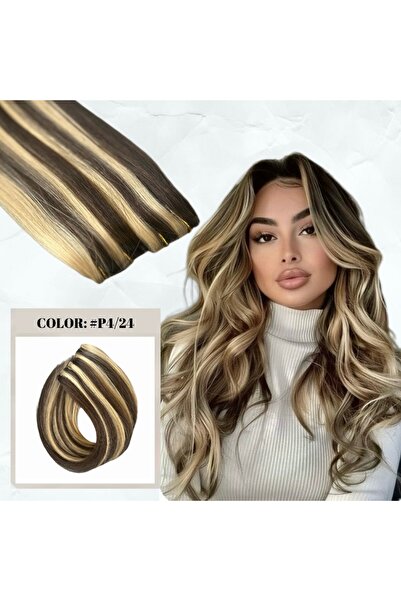 Oskar Invisible Tape Russian Hair Extensions Balayage #4/#24