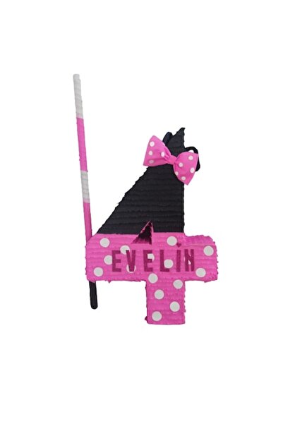 OEM Pinata cu numere Minnie Mouse, 60 cm, roz/negru
