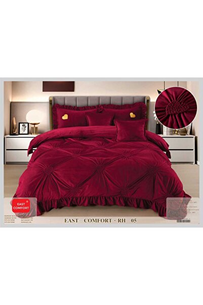 OEM Velvet bedding with pleats CPEST02