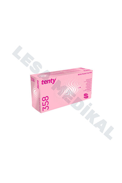 bisepetim TENTY Nitril Pudrasız Muayene Eldiveni Pembe S Beden