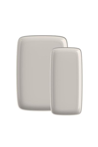 İD FİNE Quadro Rectangular Plate 37 cm Set of 6