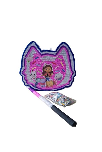 OEM Pinata în formă de pisică, casa de păpuși Gabby, 45 cm, roz