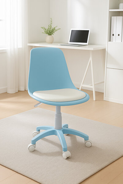 Estelia Abant Çalışma Sandalyesi | Minderli | Ayarlanabilir Döner Tekerlekli Öğrenci & Ofis Sandalyesi