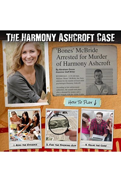 007 Unsolved Case Files – "Ashcroft, Harmony" Murder Mystery Detective Game (Paper, Multicolor)