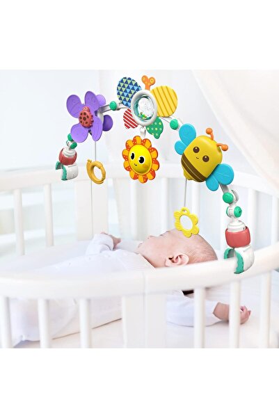 007 لعبة قوس اللعب من إينيرز بيبي - لعبة نشاط محمولة لسرير الأطفال/عربة الأطف...